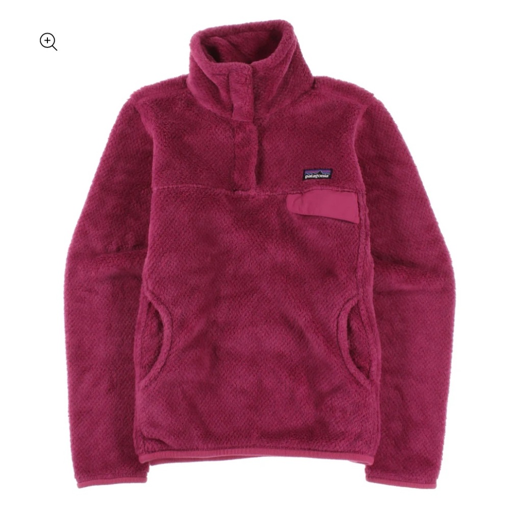 Patagonia magenta retool half-snap fleece pullover, women’s XS